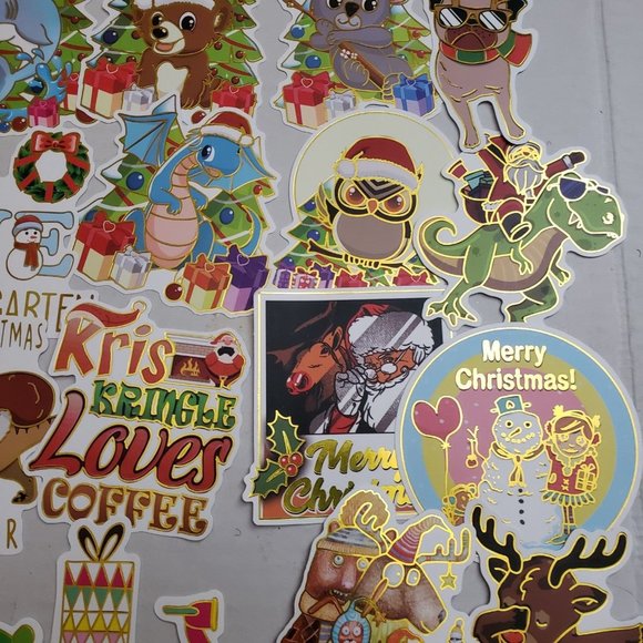 Christmas stickers waterproof 50 pkx3 - Picture 3 of 10
